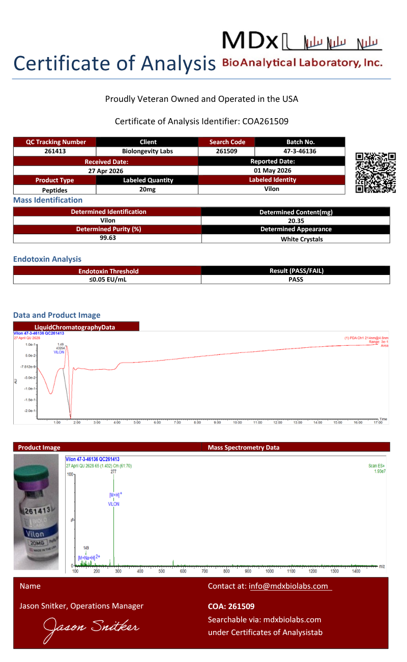 34aa Vilon Peptide (20mg)
