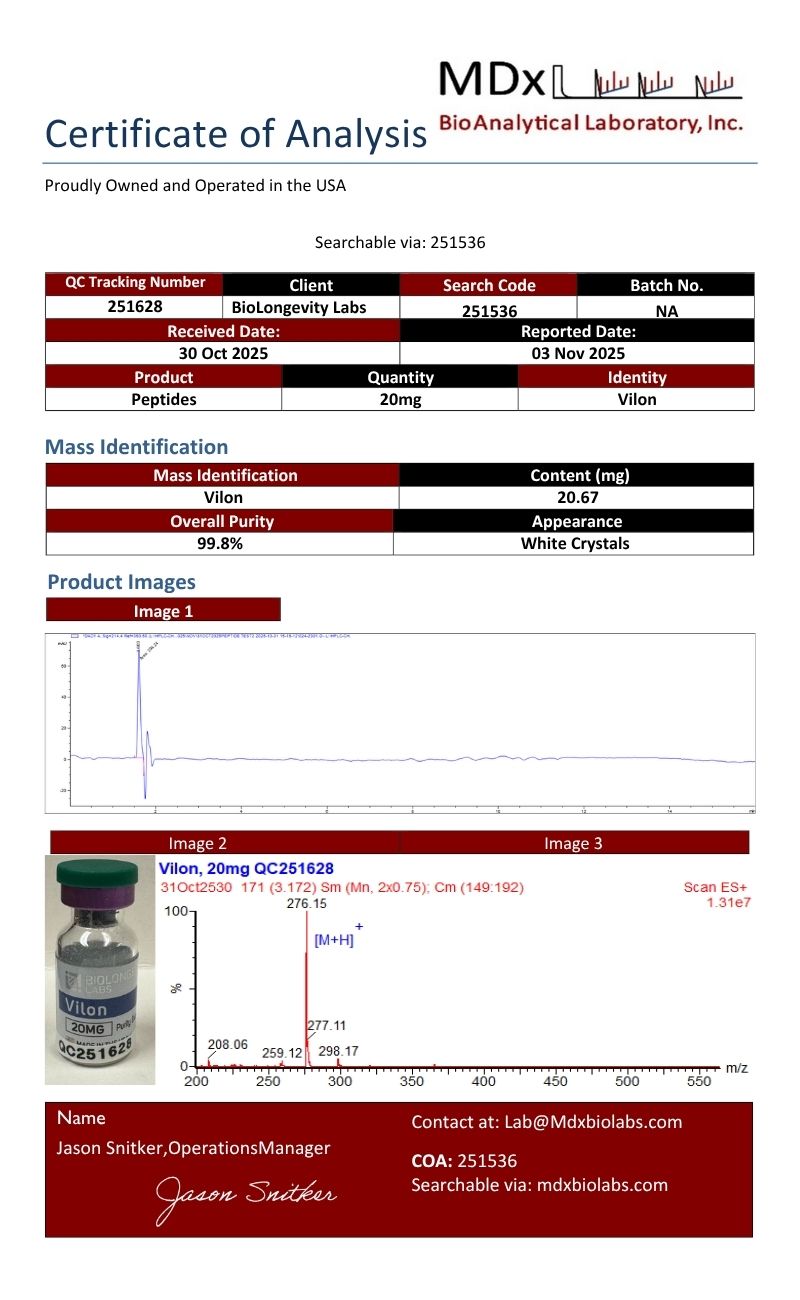 34aaaq Vilon Peptide (20mg)
