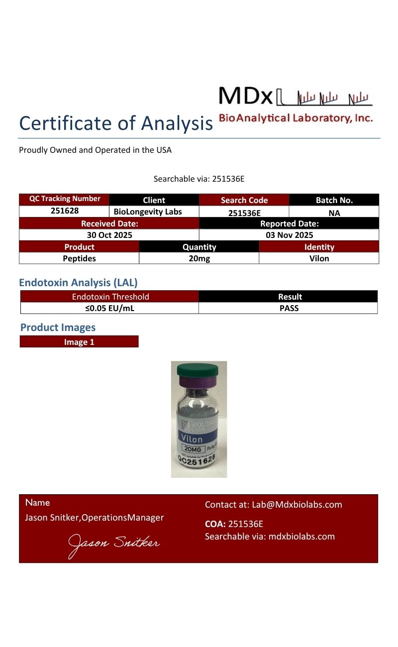 34aaaw Vilon Peptide (20mg)