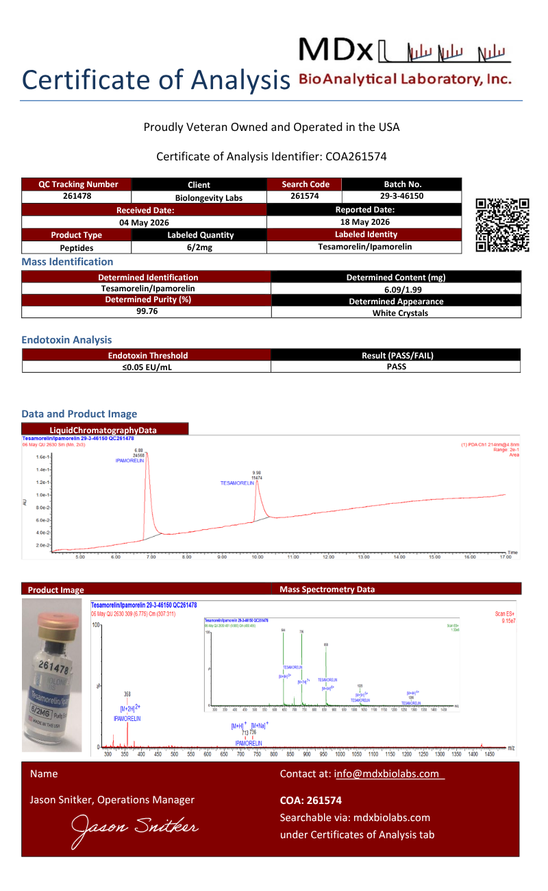 Tesamorelin and Ipamorelin (Blend) (8mg)