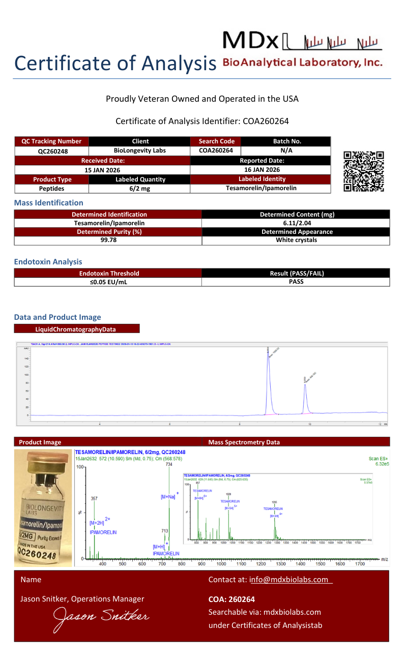 Tesamorelin and Ipamorelin (Blend) (8mg)