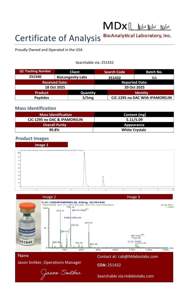 55aaak CJC 1295 & Ipamorelin Blend (10mg) (No DAC)